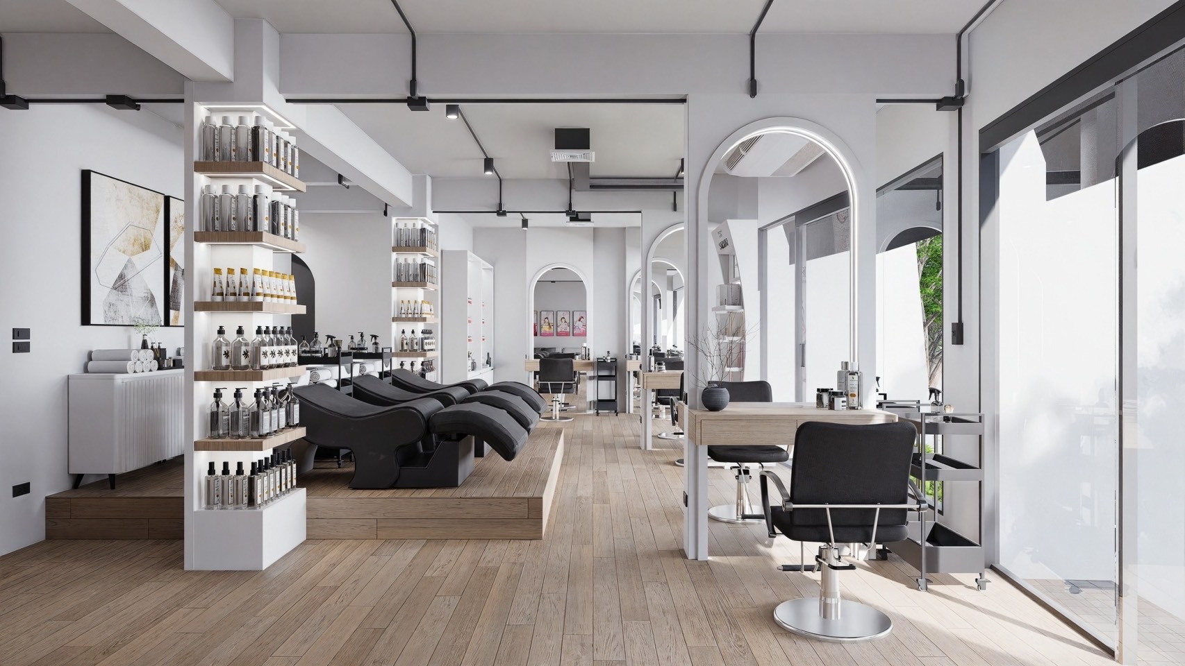 Salon Interior with Professional Equipment